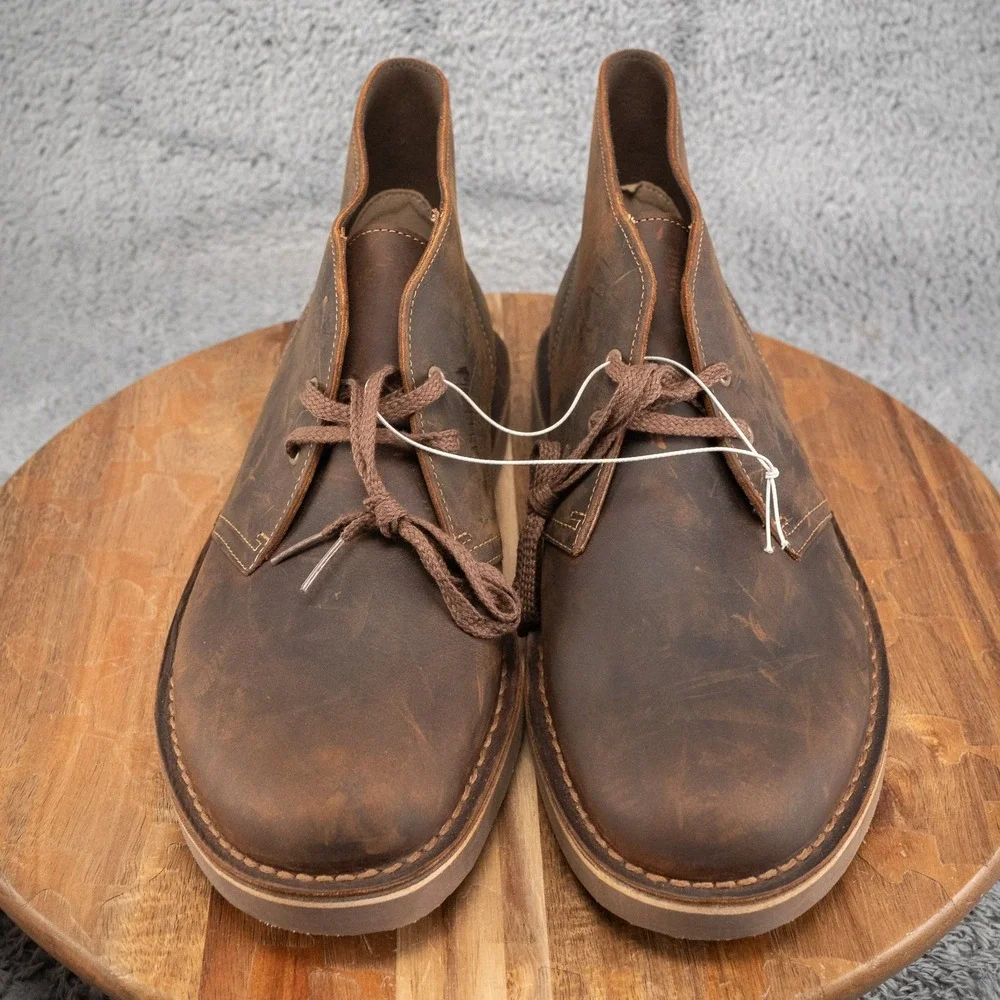 CLARKS MEN'S BUSHACRE 2 CHUKKA BOOT - SIZE: MEN 10.5 - DARK BROWN